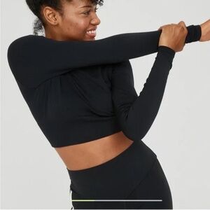 Offline by Aerie Sidewalk Seamless Long Sleeve Cropped Top